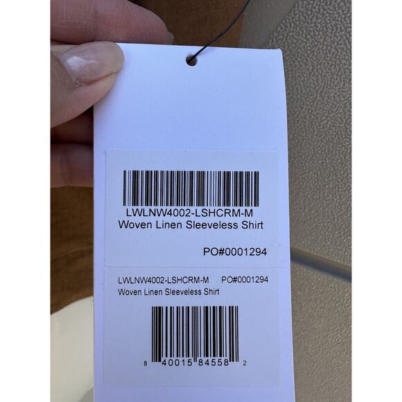 Lunya Woven Linen Sleeveless Shirt Tank in Brown Size Medium NWT - Picture 14 of 16